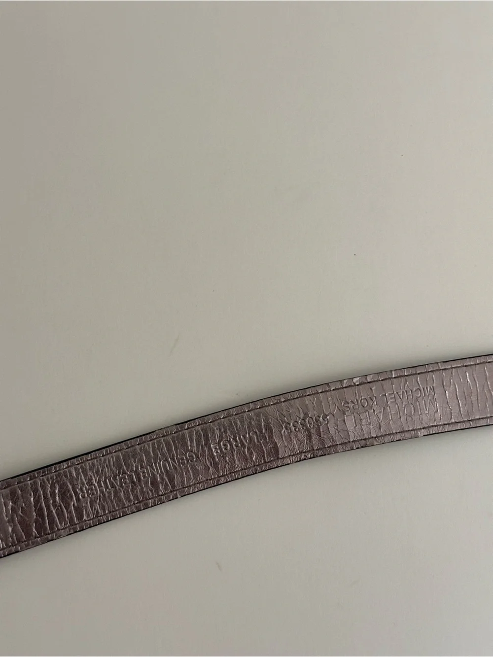 Michael Kors black leather Silver Eyelet belt
